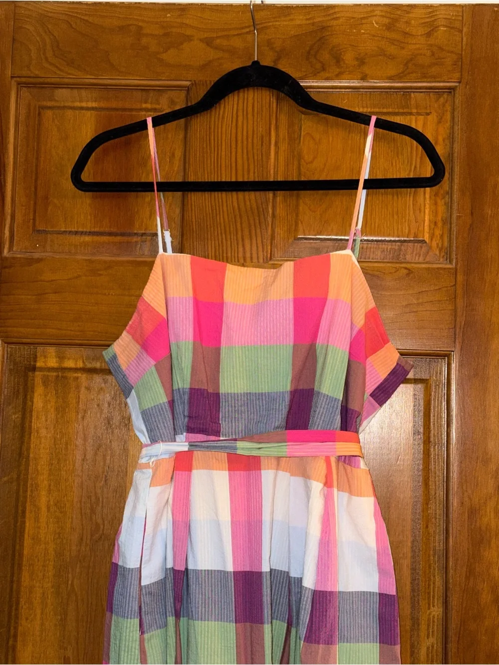 EUC Kate Spade x Target madras plaid midi dress w/tie belt worn 1x size medium - Picture 5 of 13